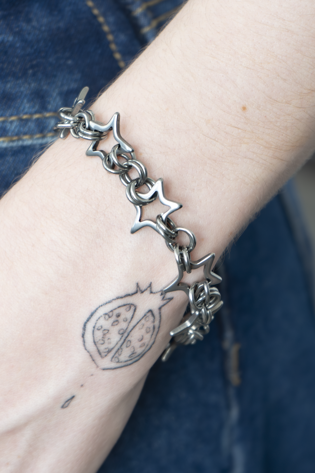 Star Chainmail Bracelet, Handmade Stainless Steel — bywolfgang