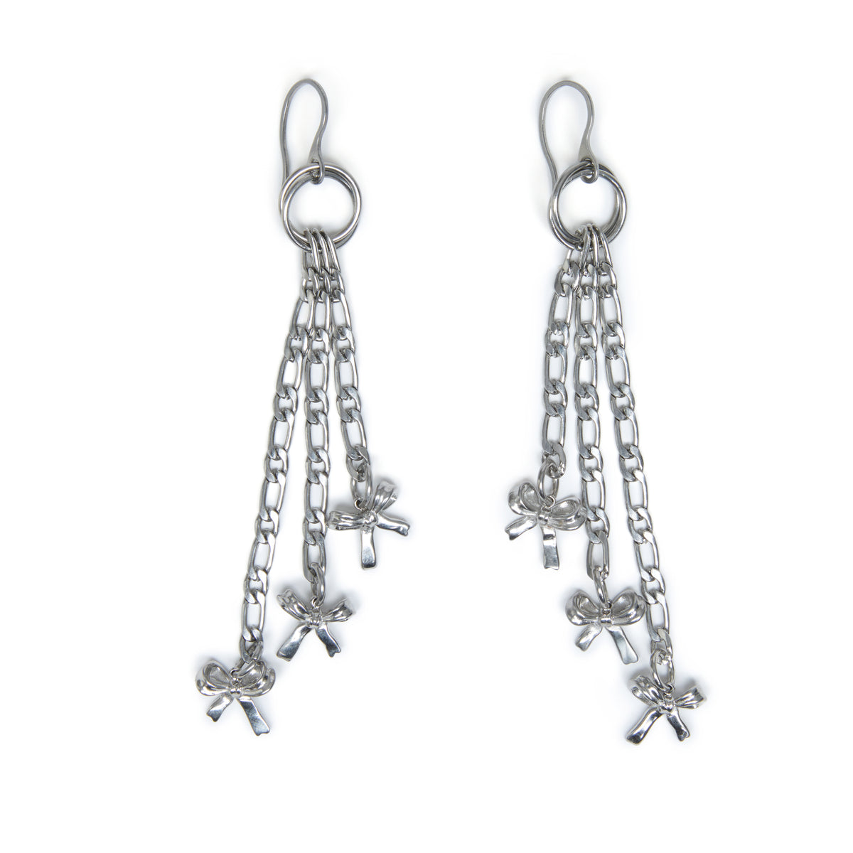 A Little Tied Up' Chain-drop Bow Earrings