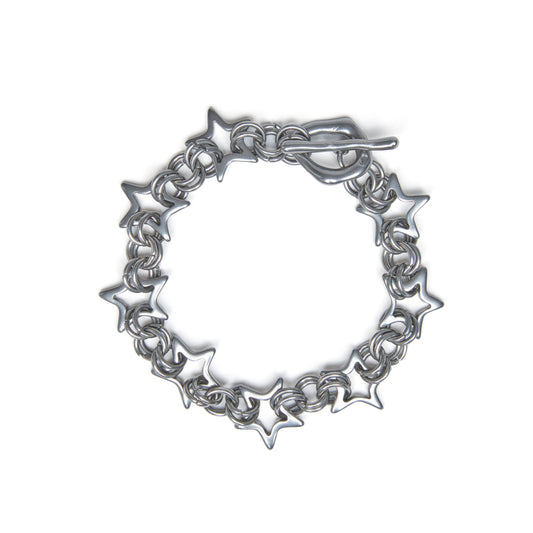 starlight viper - hand-linked star chainmail bracelet