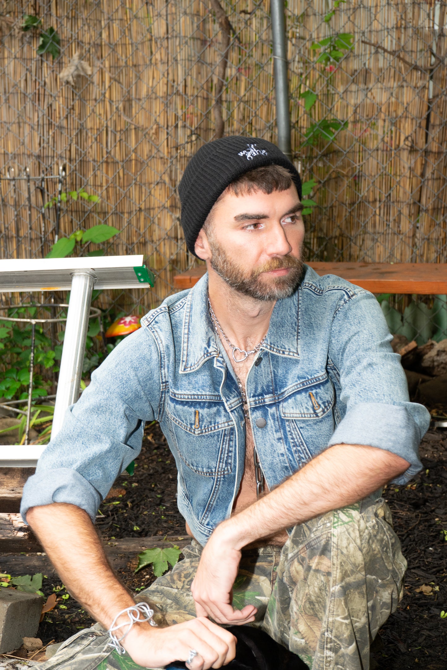 bywolfgang embroidered logo fisherman beanie