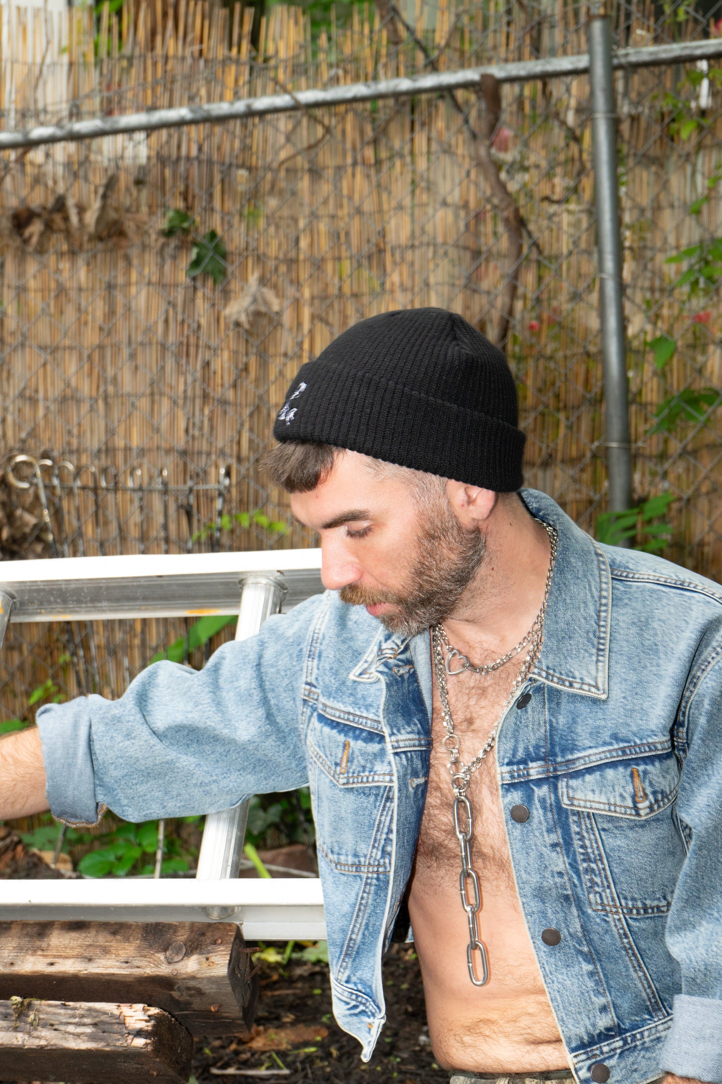 bywolfgang embroidered logo fisherman beanie