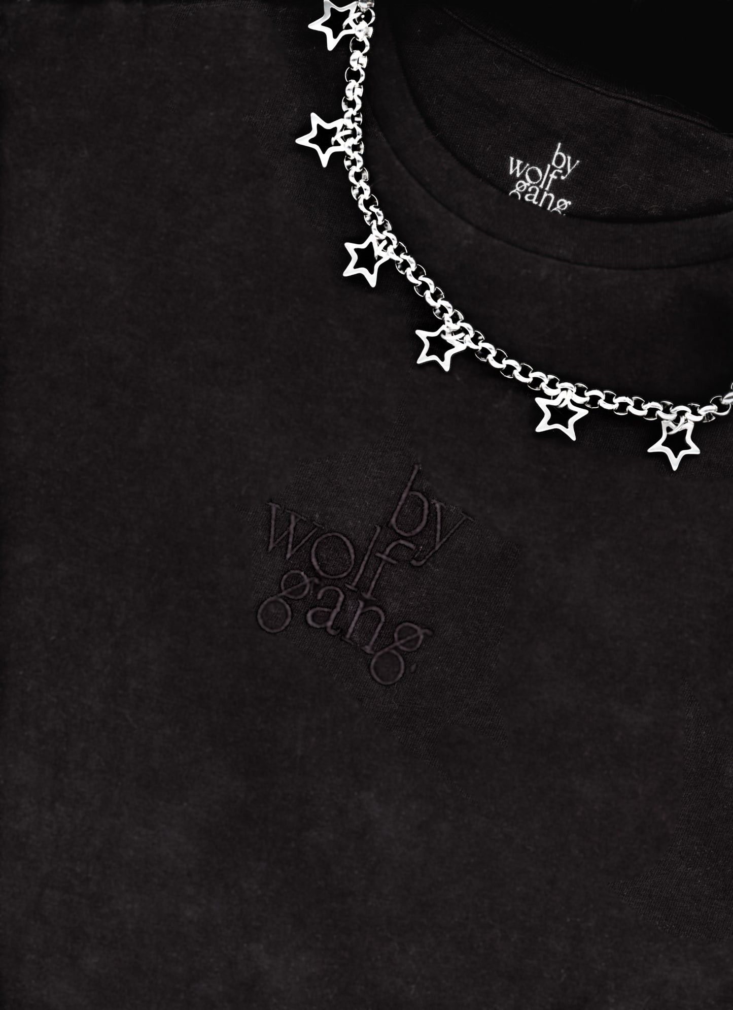 bywolfgang embroidered logo high-waisted baby tee