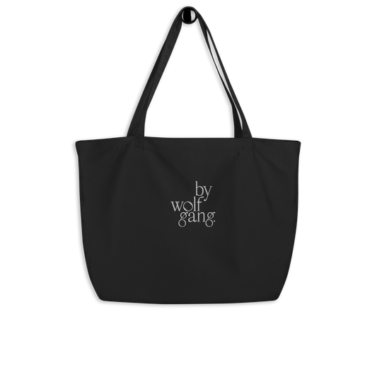 bywolfgang embroidered logo large organic tote bag