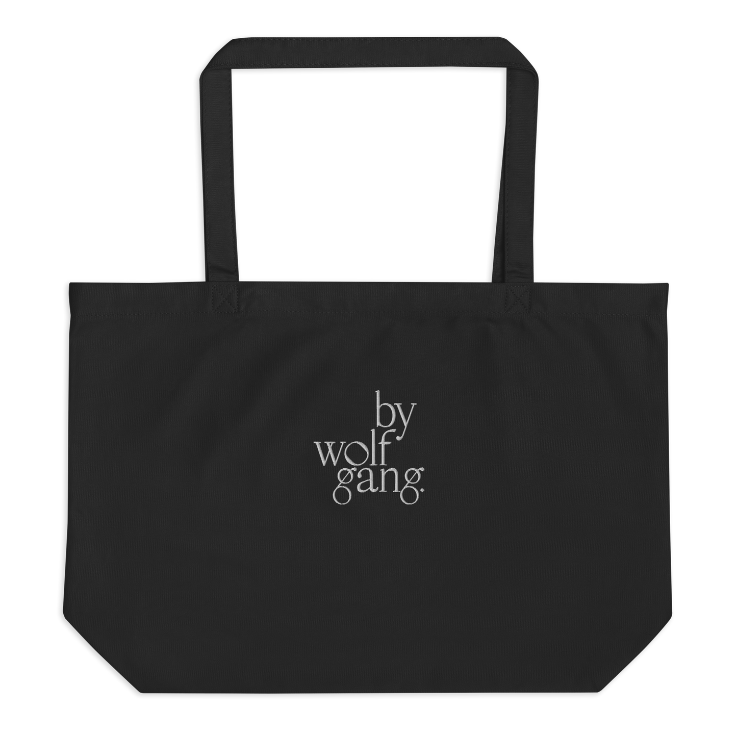 bywolfgang embroidered logo large organic tote bag