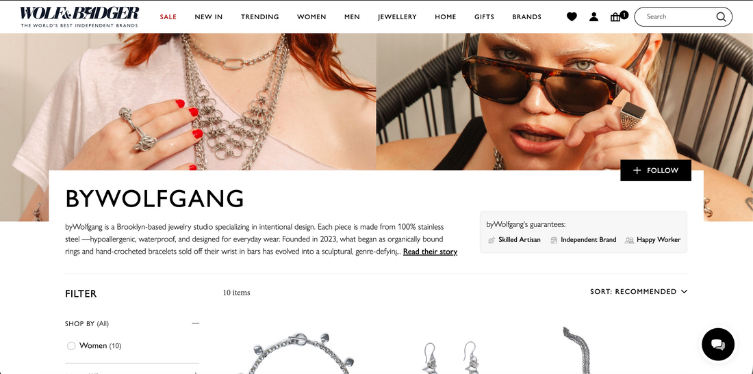 byWolfgang Is Now Live on Wolf & Badger