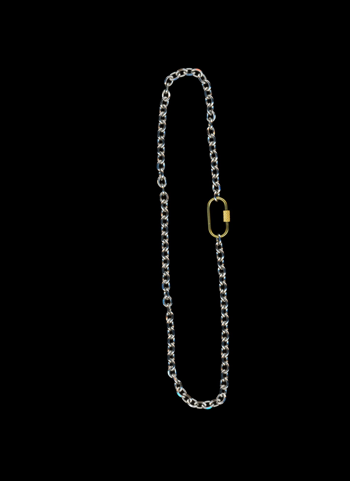 The Quinn - Mixed Metal Carabiner Chain Necklace