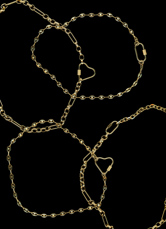The Rory - Gold Plated Carabiner Chain
