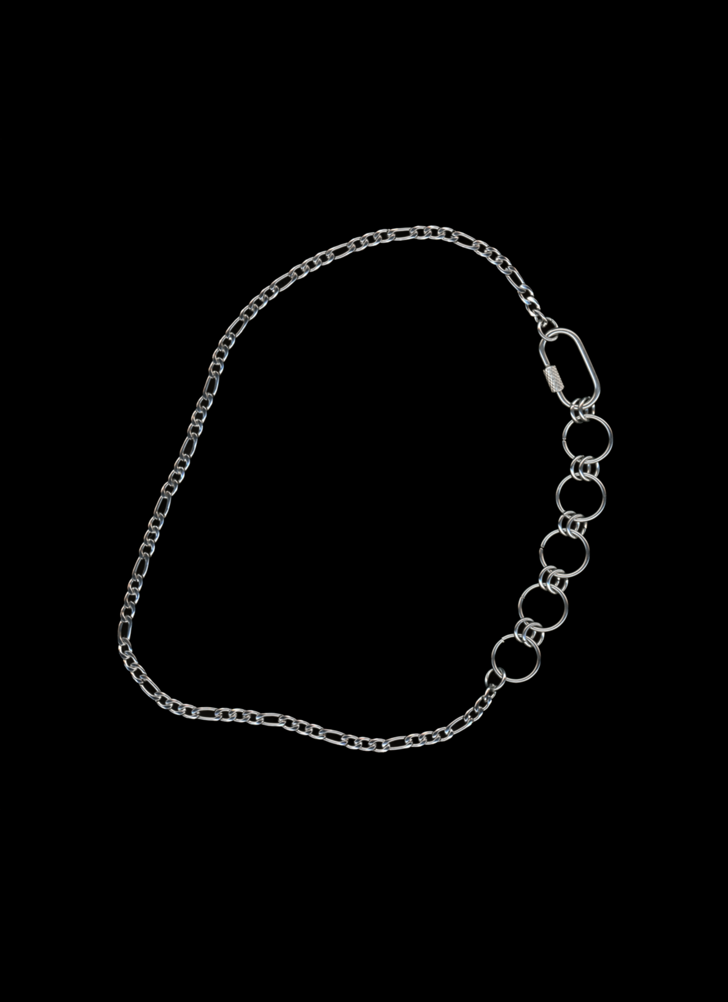The Harlow - Chainmail Detail Carabiner Chain