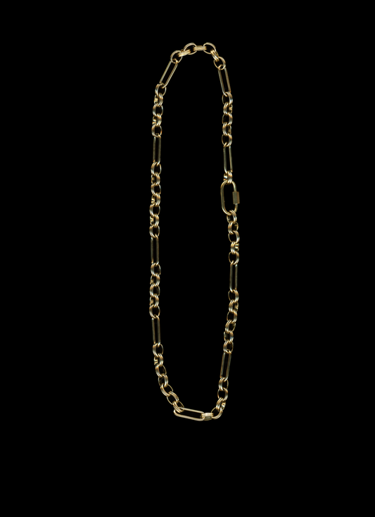 The Peyton - Gold Plated Carabiner Chain