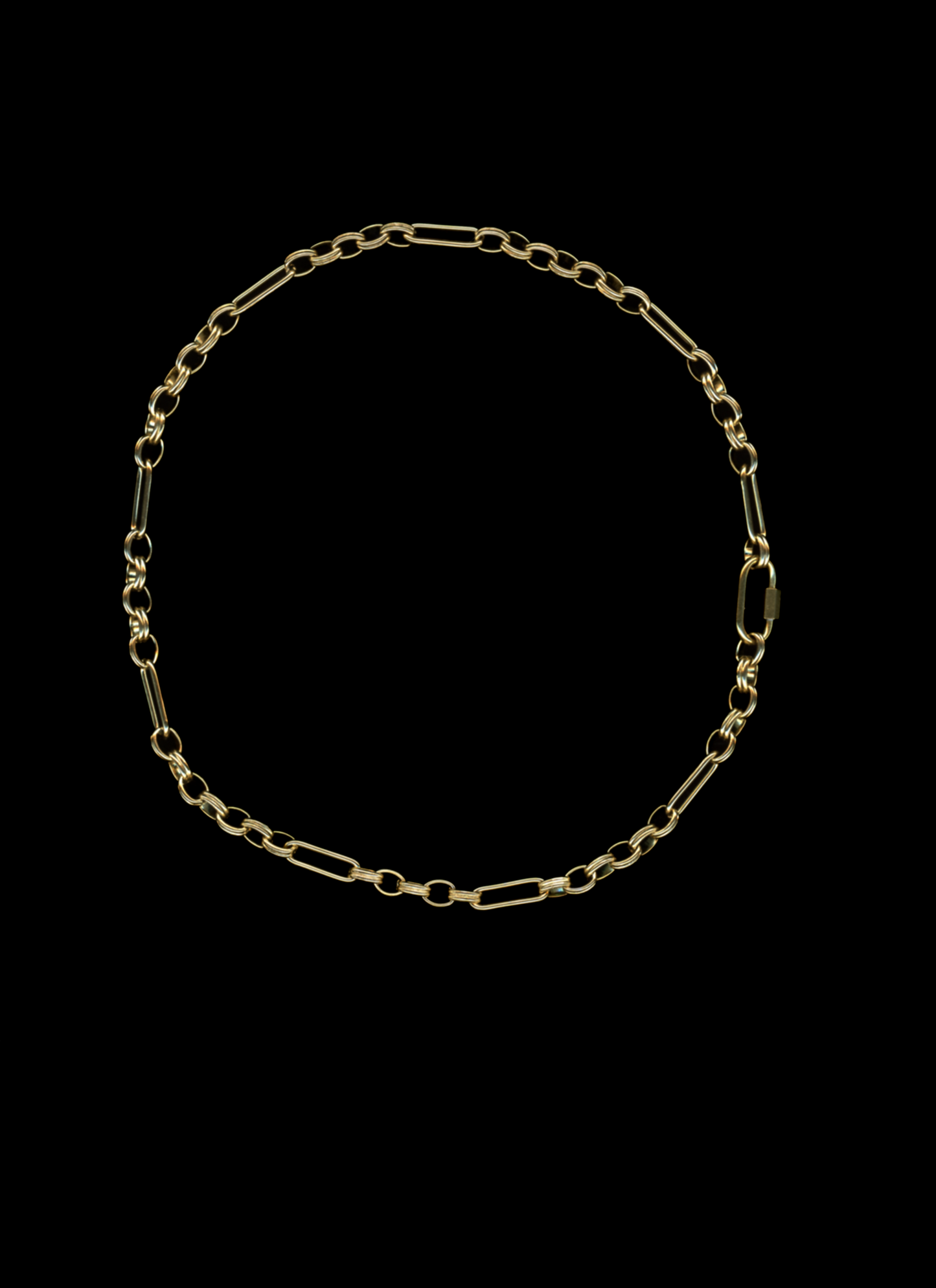 The Peyton - Gold Plated Carabiner Chain