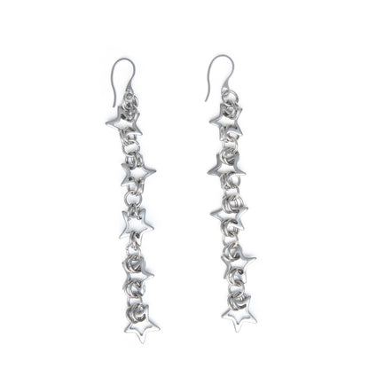 Starlight Viper - Chainmail Star Statement Earrings