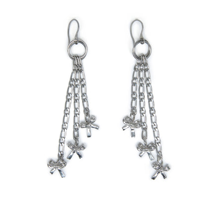 A Little Tied Up' Chain-drop Bow Earrings