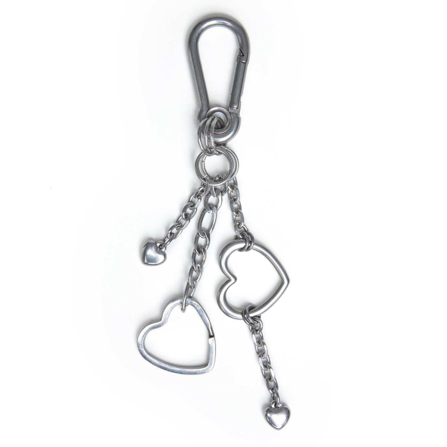 love u - heart charm carabiner keychain