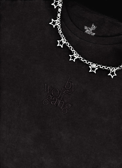 bywolfgang embroidered logo high-waisted baby tee