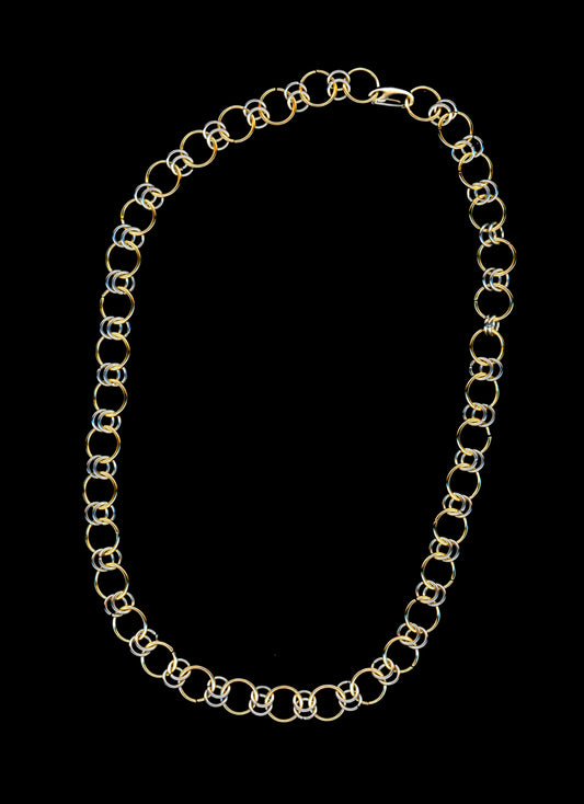 athena mixed-metal chainmail multiway larait necklace