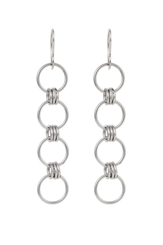 Athena Cinq - Chainmail Drop Earrings