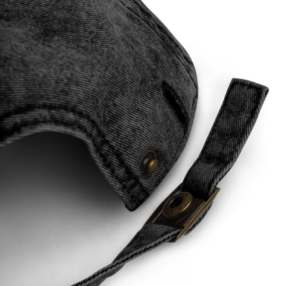 bywolfgang embroidered stonewash cotton twill dad cap